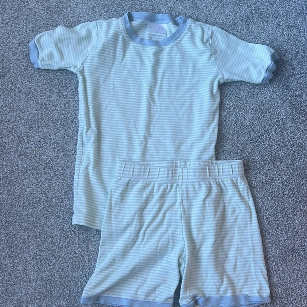 Lake Light Green Striped Pajama Set - size 10